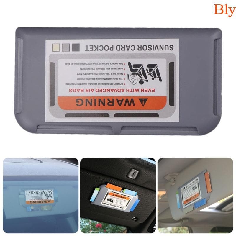 Bly Organizador Viseiras Sol Para Carro, Clipe Bilhete, Bolso Armazenamento,
