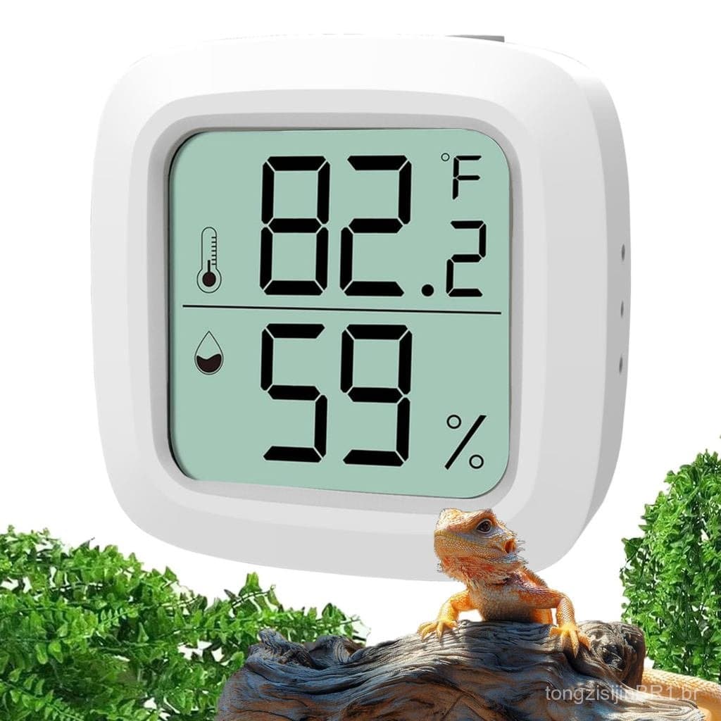 Termômetro e Higrômetro para Répteis – Medidor Digital LCD Rápido e Preciso de Temperatura e Umidade para Acessórios de