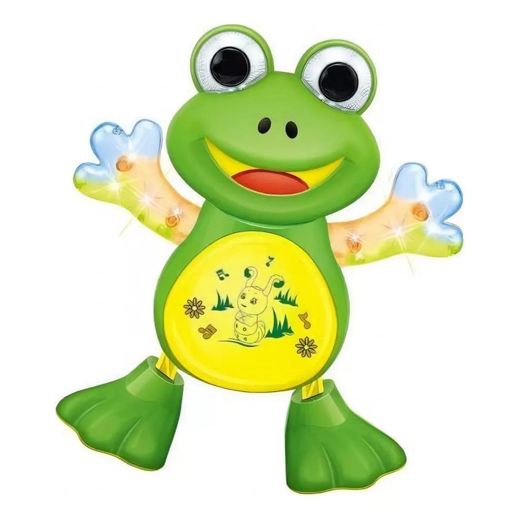 Sapo Dança Brinquedo Animal De Plástico Eletrônico Luz E Som