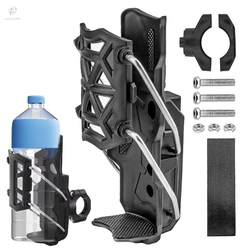 Suporte Universal Para Garrafa De Água De Bicicleta Preto-De Copo Ajustável Motocicleta De 360 Graus