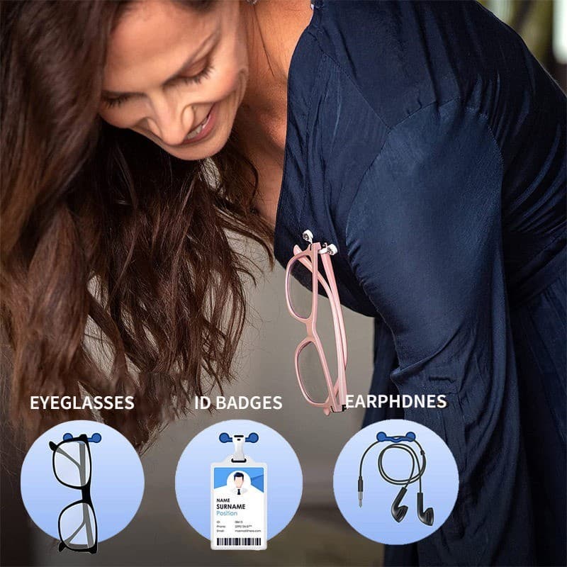Clipe Magnético Forte Para Óculos , Suporte Multiuso Identificaçãos E Fones De Ouvido , Anexa A Coleiras Ou Alças