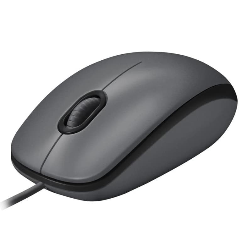 Mouse com fio USB Logitech M100 com Design Ambidestro e Facilidade Plug and Play