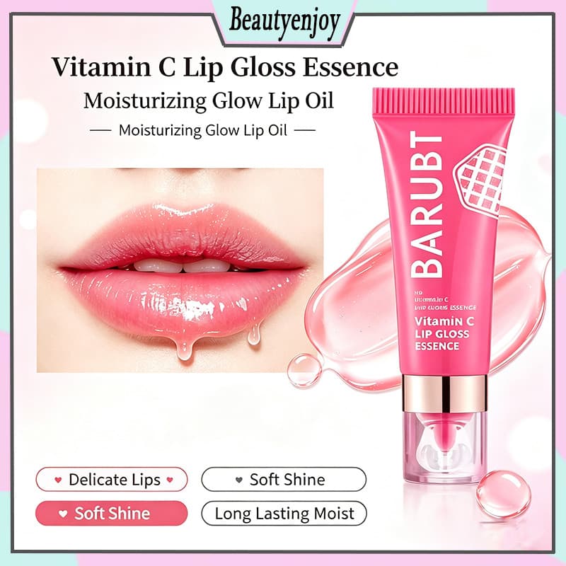 Vitamina C Lip Glow Serum Hidratante Gloss Essence Reduz As Linhas Dos Lábios Lisos E Rechonchudos Óleo Labial Transpare