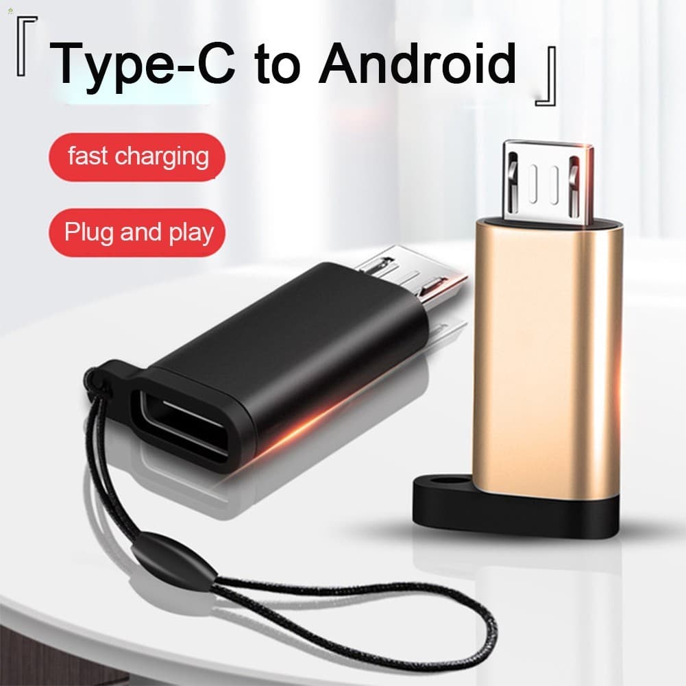 Adaptador Conversor Tipo C Para Micro USB-Transferência De Dados A Maioria Dos Dispositivos