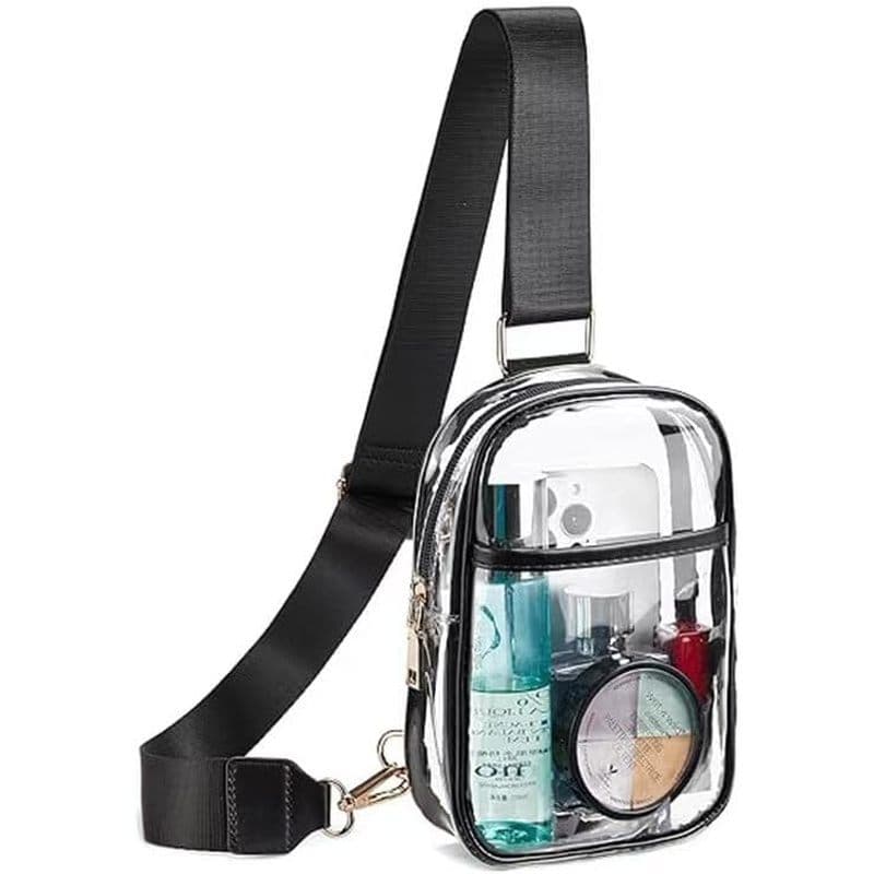 Bolsa Transparente , Para Eventos De Estádio , Com Alça Removível Crossbody Festival De Trabalho Esportivo E Concerto (F