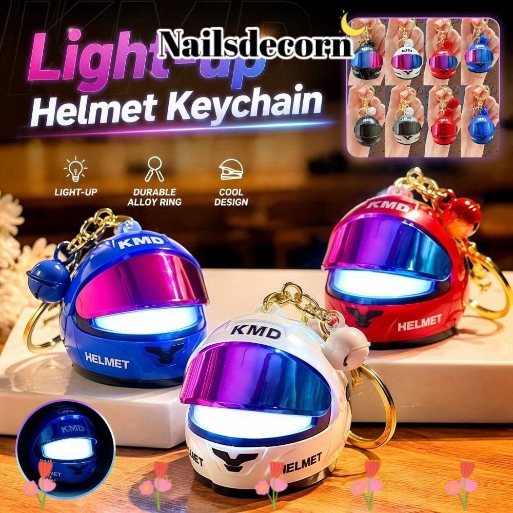 NAILS Mini Pingente De Luz Noturna , Chaveiro Versátil E Realista Para Capacete Iluminado , Multifuncional