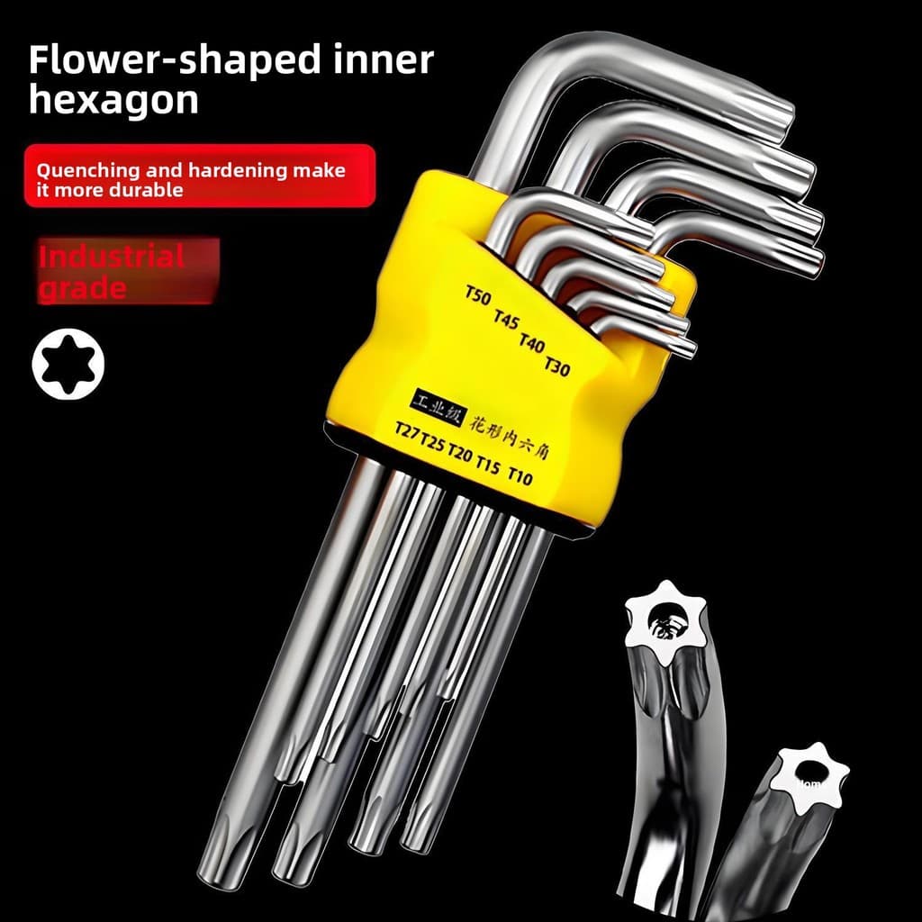 Conjunto de chave Allen Torx em forma de arroz Hexagonal chave de fenda de 6 ângulos combinação de ferramentas chave est
