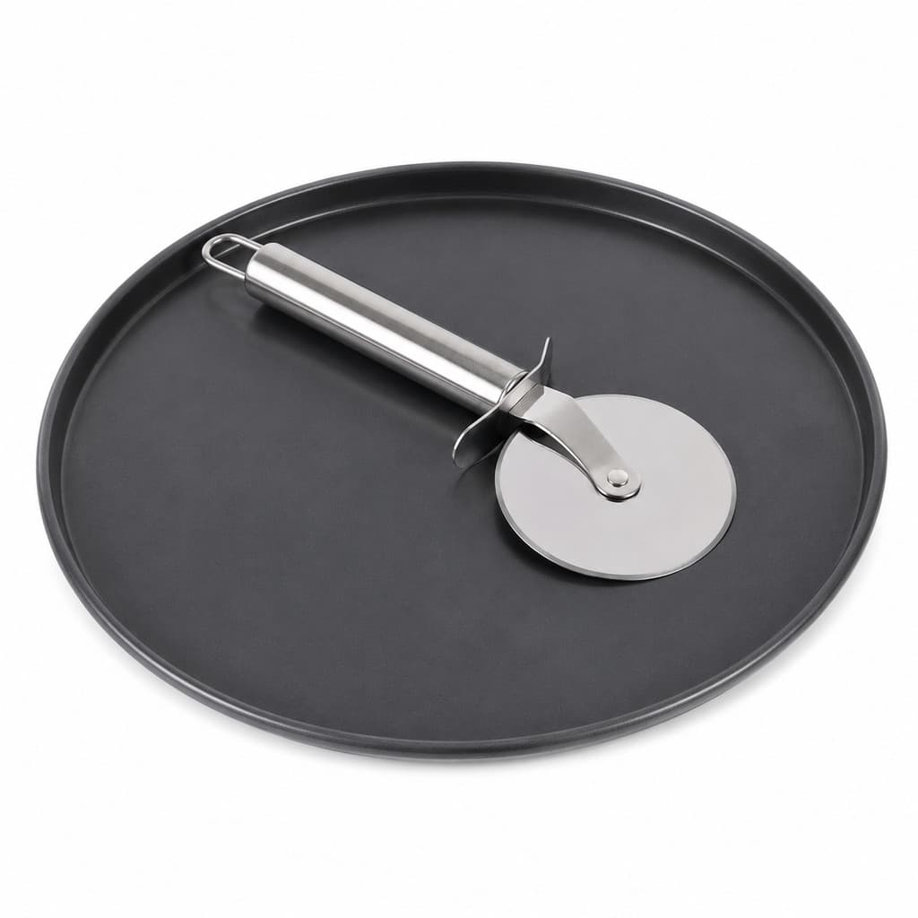 Cortador de Pizza Inox Forma Antiaderente Corte Preciso Forma Redonda Assa Uniforme Pizza Caseira