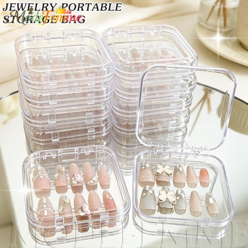 [À Venda] Caixas De Armazenamento De Mesa Flip-Top-Caixa De Exibição De Manicure Transparente Para-Estojo Arrumação De A