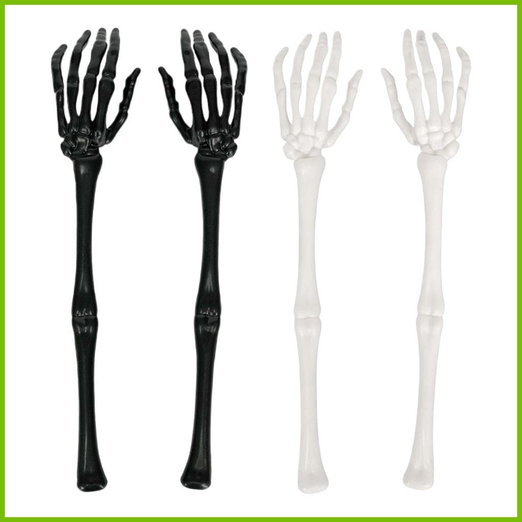 Esqueleto Mão Salada Pinças Leve Resistente Ao Calor Antiderrapante Halloween Osso Jantar Utensílios De Mesa Cozinha Par