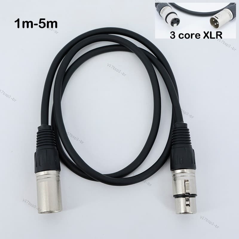 1m 1.8m 3 Metros 5m 3pin XLR Macho Para Fêmea Estender Cabo De Saída De Áudio E Entrada Aplicar Ao Microfone KTV Conexão
