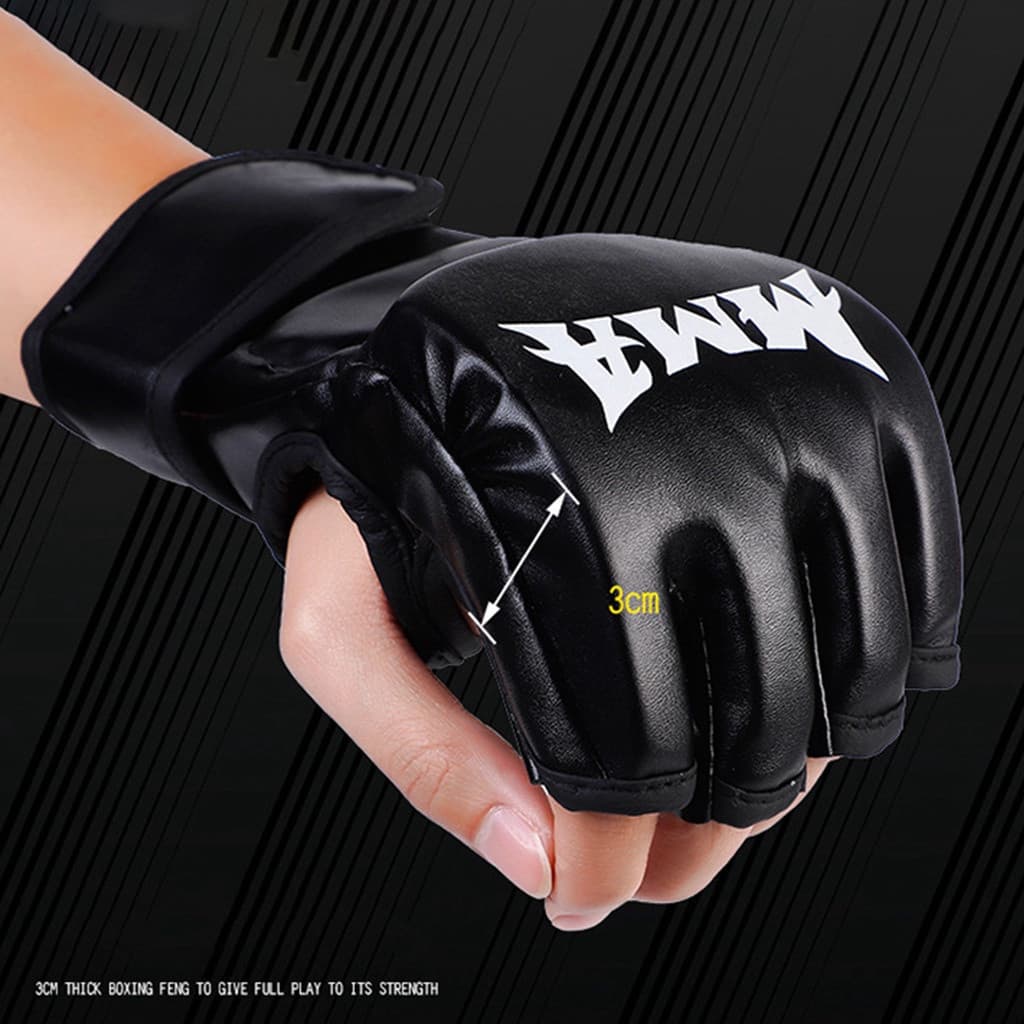 Luvas De Boxe PU Karate Kick Boxing Para Adultos Homens Mulheres Muay Thai Equipamento De Treinamento MMA Sanda Free Fig