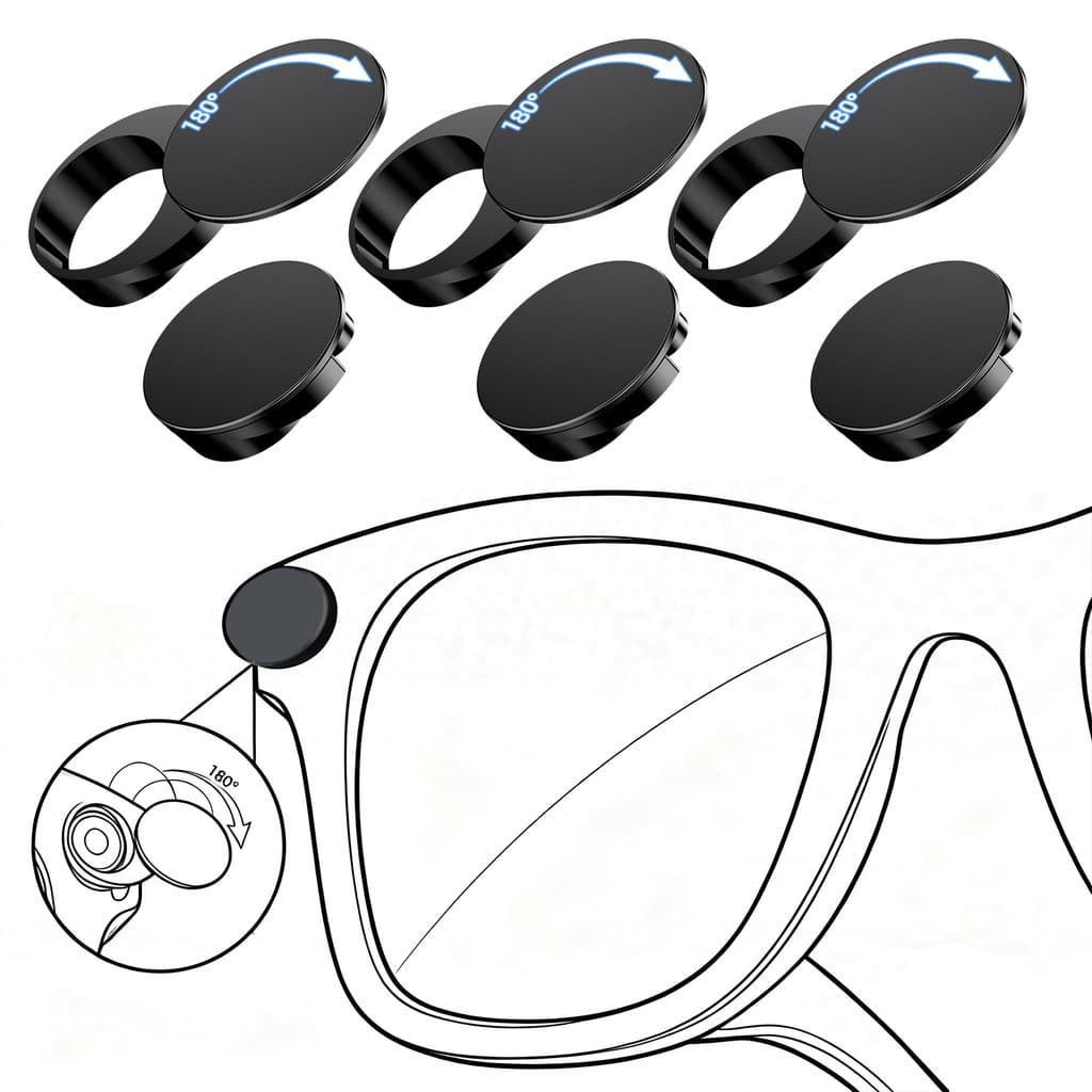 4/6 Pçs Câmera Bloqueio Adesivo Óculos Luz Capa Para Ray(ban) Me(ta) Oak-ley/Way-farer/Sky-ler/Head-liner