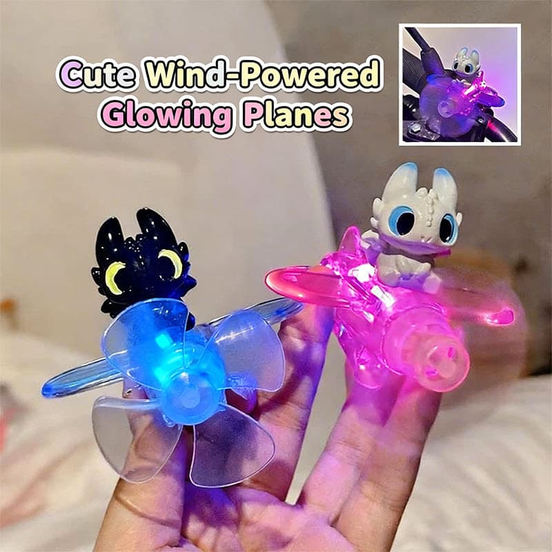 Decoração De Avião Luminosa De Moinho De Vento De Dragão Desdentado De Fúria Leve Fofa , Estatueta De Hélice De Luz Auto