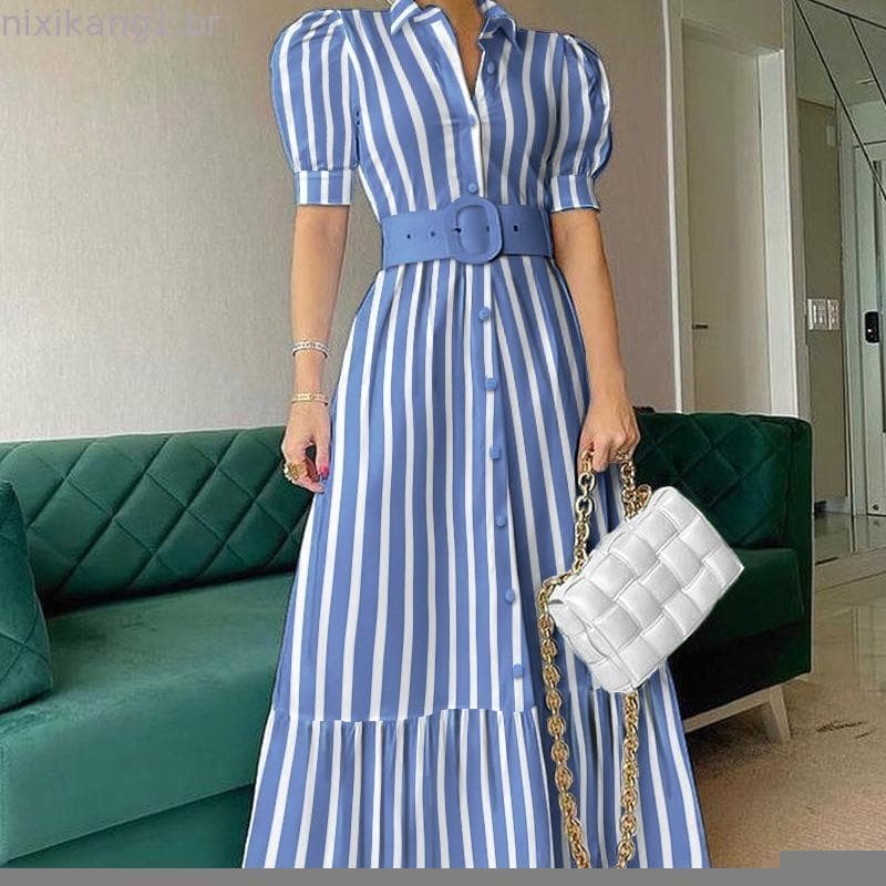Novas roupas femininas chegaram, moda europeia e americana, elegantes, em estilos longos e curtos, com cinto D4FT.
