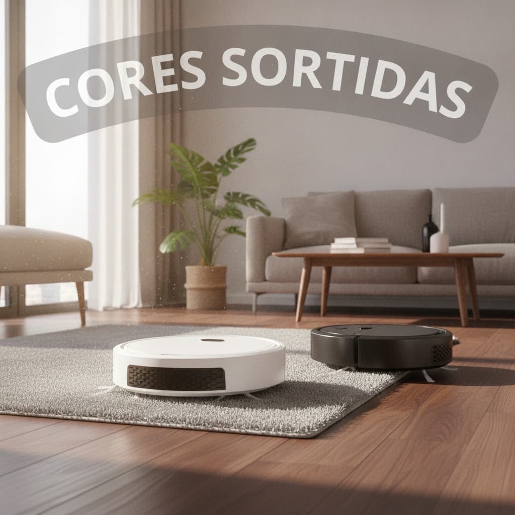 Robô Aspirador Inteligente Recarregável 110V Potente Compacto para Casa e Escritório