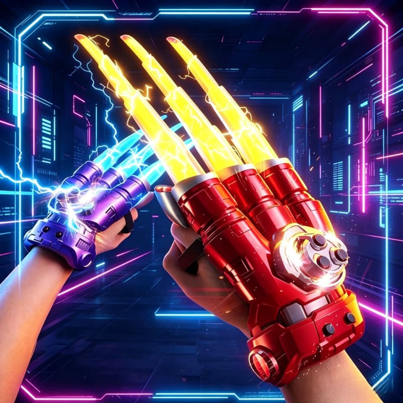 A Nova Faísca Giratória Fire Wolf Claw Das Crianças Não Machuca As Mãos , Pode Ser Estendida E Usada Com Luzes Coloridas