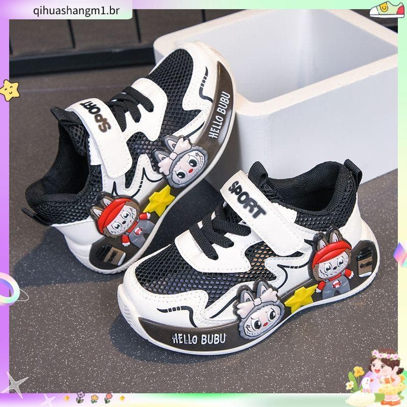 2026 novo estilo primavera verão meninos meninas sapatos esportivos oco malha respirável sola macia sapatos do bebê dos