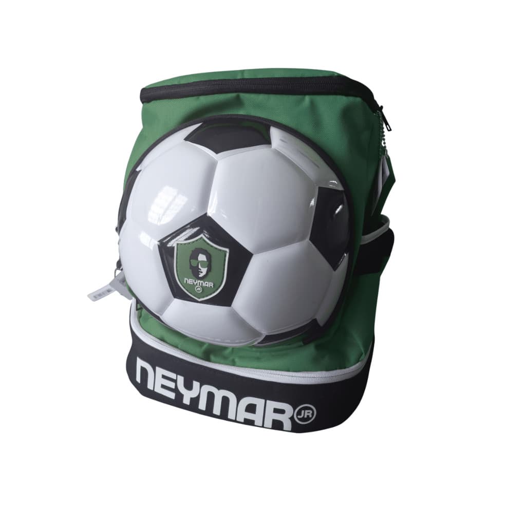 Mochila Estampada Estrela Do Futebol Neymar Jr Verde e Preta