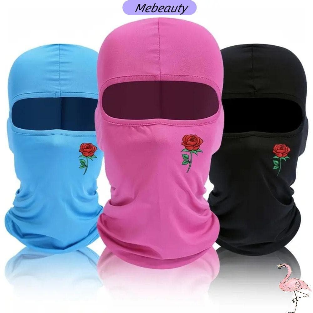 MEBEAUTYBR Gorro de Esqui, Touca à Prova de Vento com Estampa Rosa, Unissex, Proteção UV, Capa de Chapéu ZL7H 2W8E