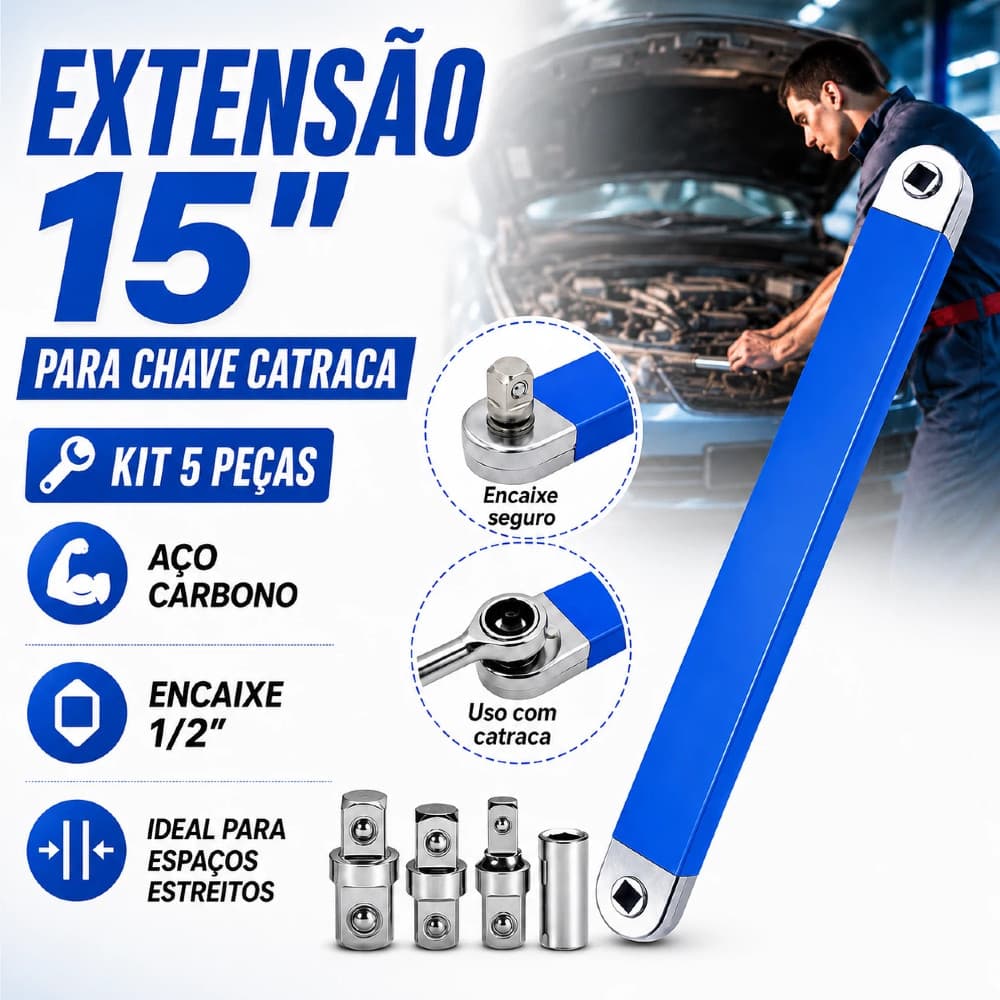 Chave De Extensão Multifuncional De Catraca Dupla Finalidade 5pcs