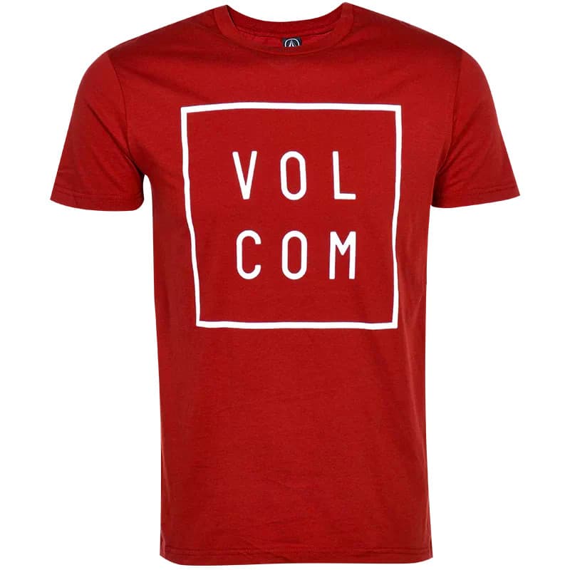 Pronto Estoque VOLCOM Camiseta Masculina Moderna Com Estampa De Letras , Gola Redonda , Manga Curta , 100 % Algodão , Co
