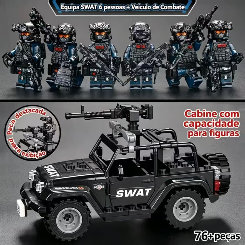 Bonecos compatíveis com Lego SWAT Delta Force, soldados policiais com Drones, cães robôs e escudos de motim, brinquedos