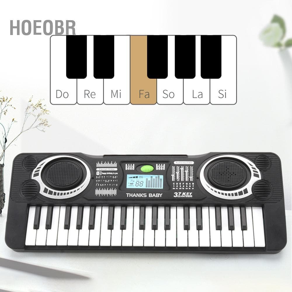 Hoeobr Hoeobr Funien Piano Elétrico Presente Portátil Música Digital Teclado Eletrônico Aprendizagem para