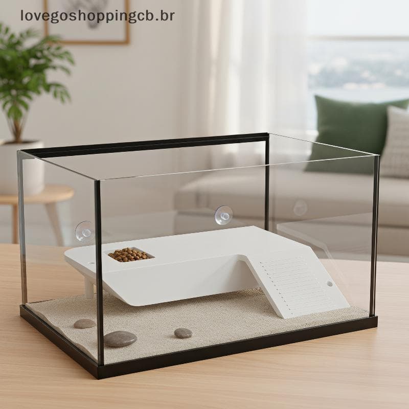 Plataforma De Decoração De Aquário Multifuncional , Estável , Rastreador , Tartaruga , Teto Solar , Terraço Para Pequeno