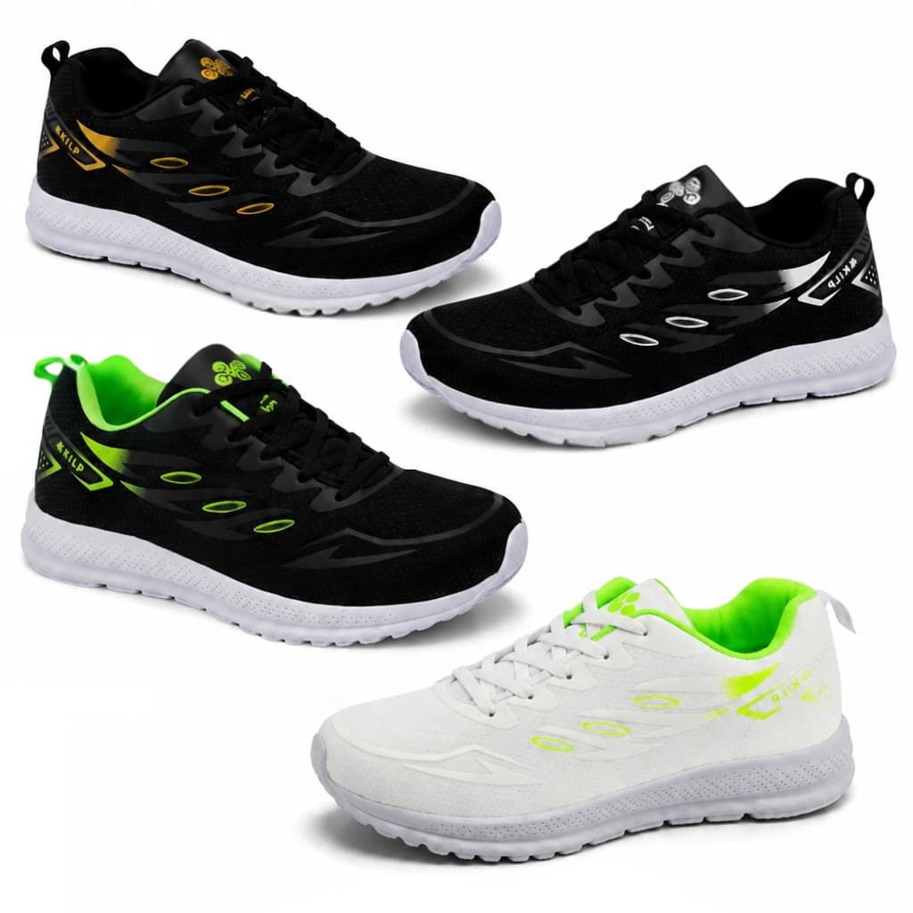 Kit 4 Pares Tênis Masculino Esportivo Casual Leve Confortável Macio Para Treino Academia E Corrida
