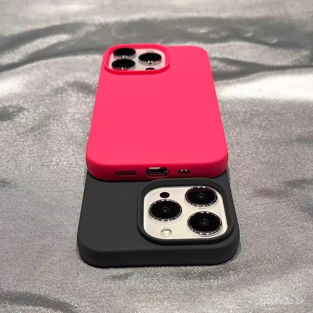 Compatível com iPhone 17 Pro MAX, capa de silicone semi-transparente de cor sólida, ultra-fina e anti-queda para iPhone