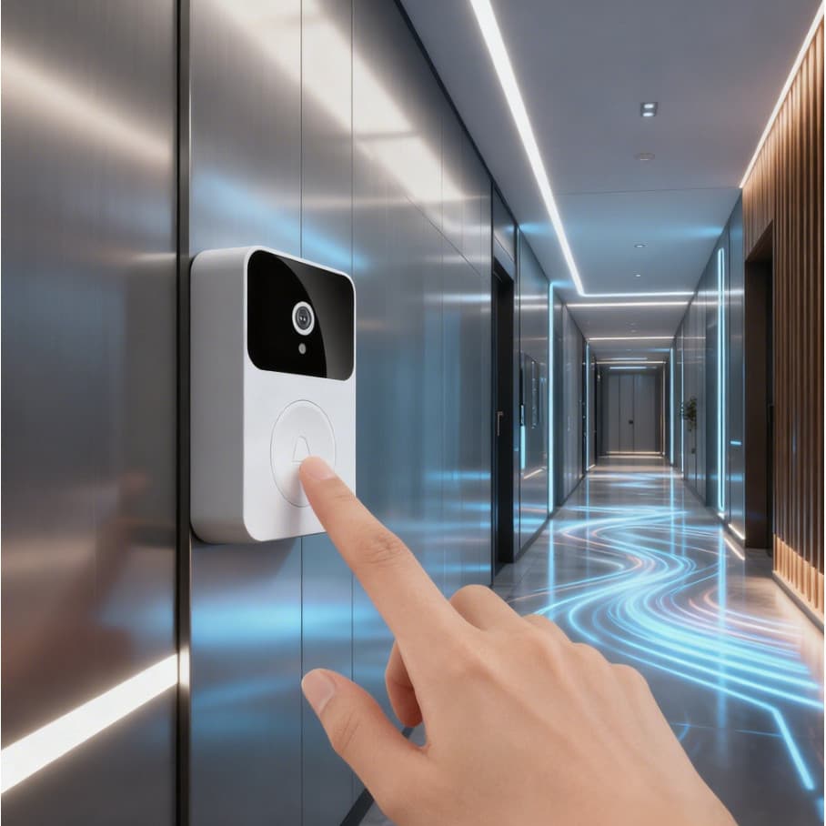 Campainha Inteligente WiFi Câmera HD Sem Fio Vídeo Celular Smart Home Segurança Residencial