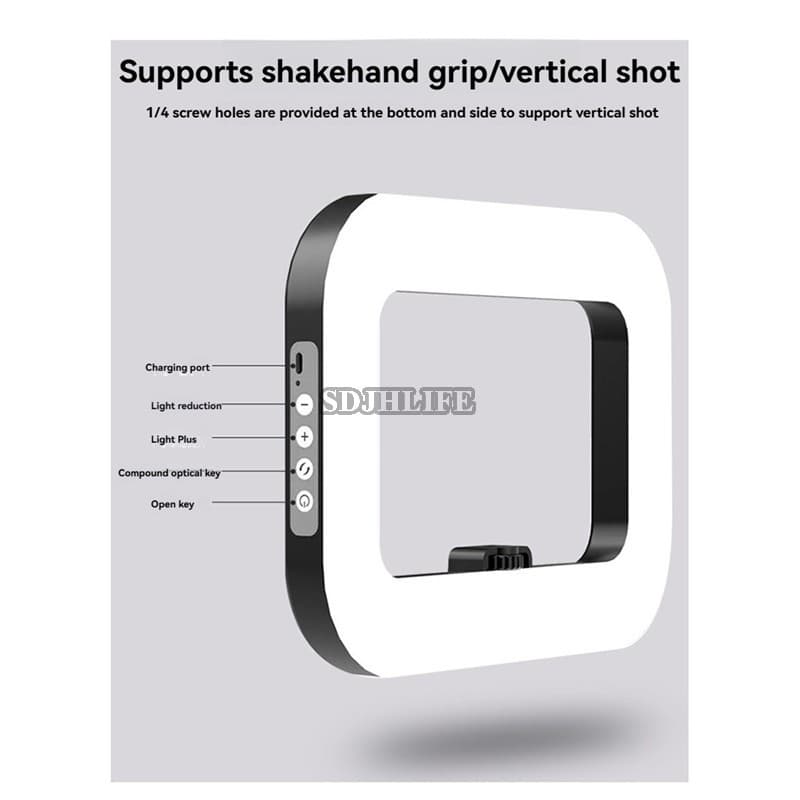 Recarregável LED Portátil Ring Light Anel De Luz De Preenchimento Do Telefone Móvel Transmissão Ao Vivo Fotografia Deskt
