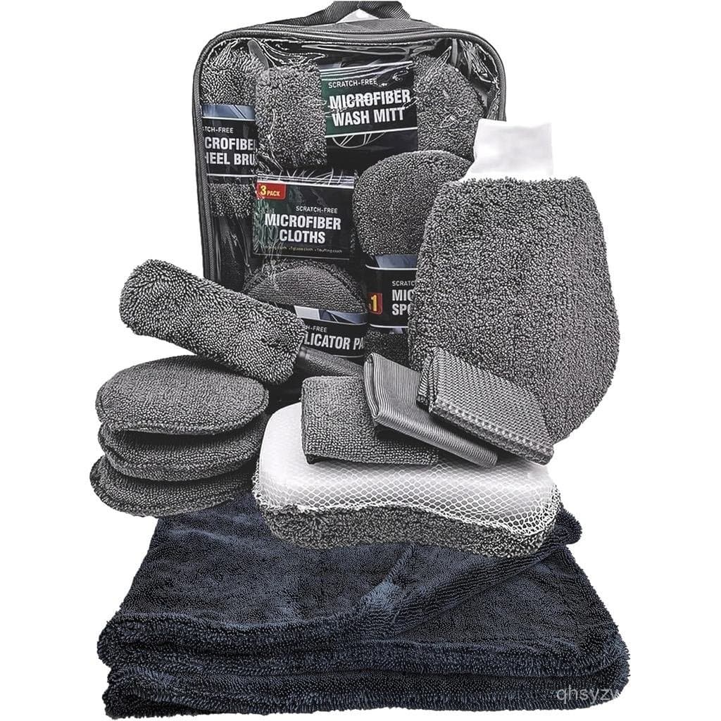 Conjunto de escovas de 161 cm, limpador de vidros, limpador de pneus para detalhes ultrafinos, anel de cera para interio