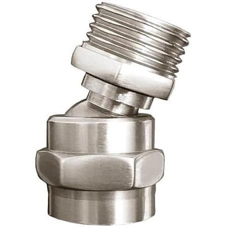 Adaptador giratório para chuveiro com junta esférica, conector ajustável para chuveiro, acabamento em níquel escovado