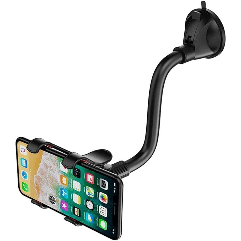 360 °   Suporte de Montagem para Para-brisa de Carro para iPhone, Celular, GPS, Universal, com Braço Longo à Prova de Ch