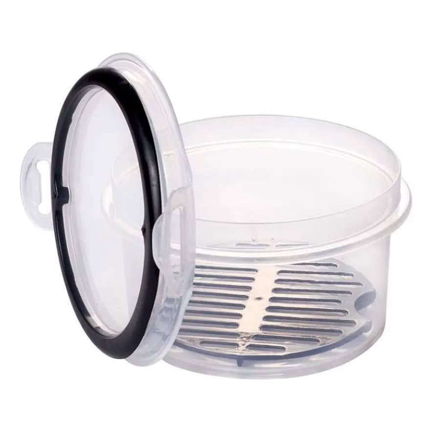 Pote Queijeira C/ Escorredor Hermético Trava Lateral Queijo Minas Soro Cozinha Geladeira Resistente