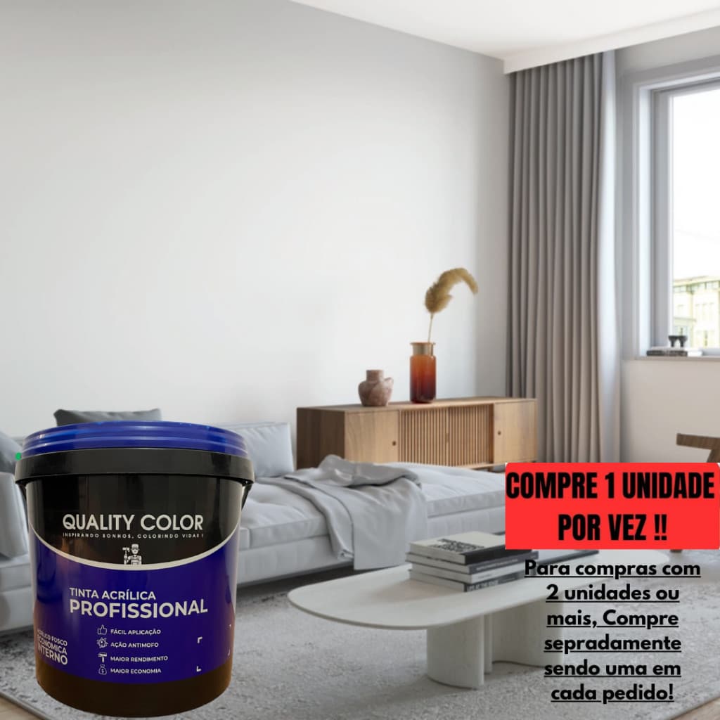 Tinta de Parede diversas Cores Profissional Branco 16Lt Quality Color Cores 20KG [MAIS BARATO]