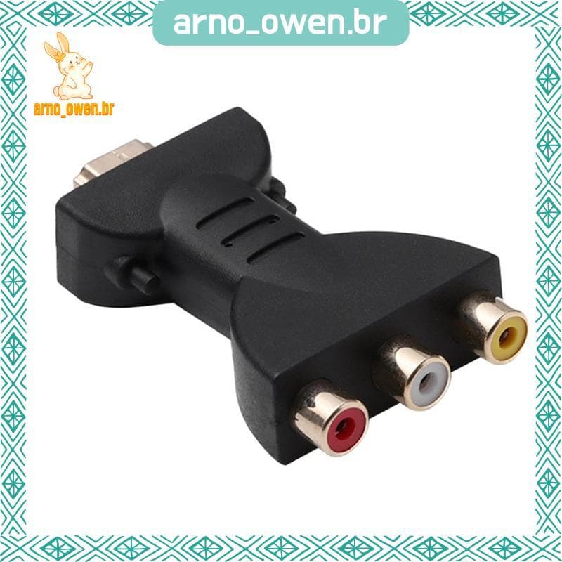 [arno_owen.br]-Compatível Com 3 Adaptadores De Áudio E Vídeo RGB-Conector De Componente De Adaptador Macho Para 3