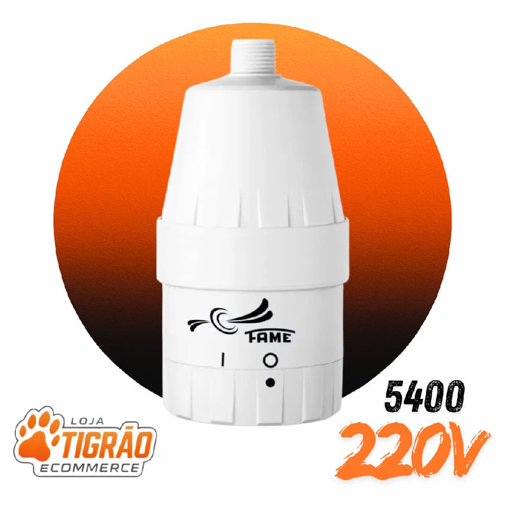 Aquecedor Elétrico Fame 5400W 220V Para Torneira e Lavatório