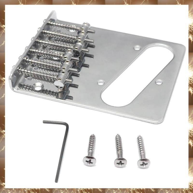 (Div Ponte De Sela De 6 Cordas Estilo Vintage Para Substituição De Peças De Guitarra Elétrica