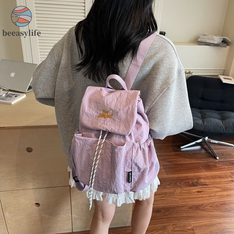 Mochila Casual De Grande Capacidade – Bolsa De Viagem Leve Estilo Coreano Para Estudantes Femininos