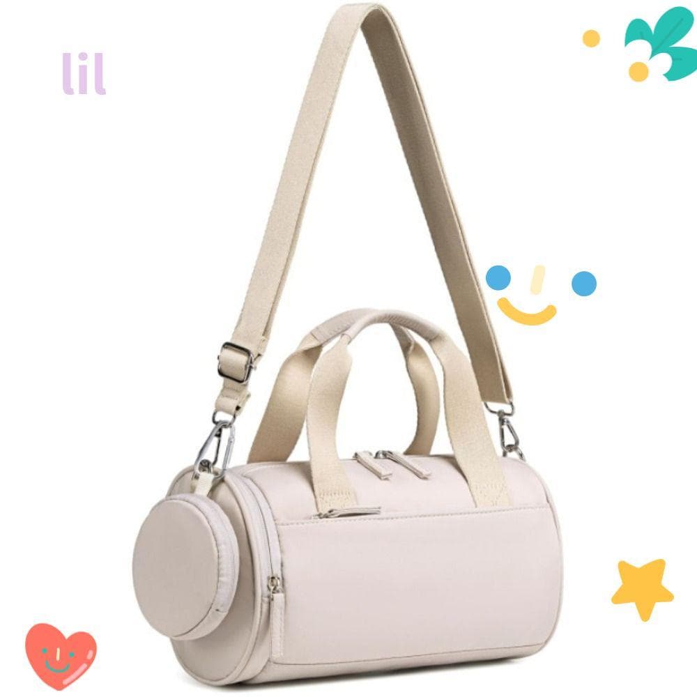 LIL Mini Bolsa De Ginástica , Vários Bolsos Alça Ajustável Pequena Duffle Bag , Fitness Yoga Dance Workout Sport Bags