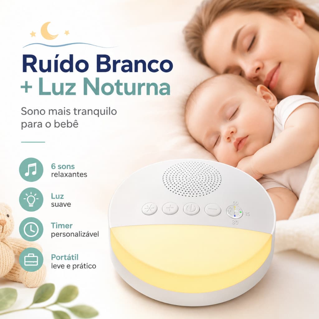 Portable Sleep Sound Player for Children Music and White Noise Sleep Aid Device with Music and Light