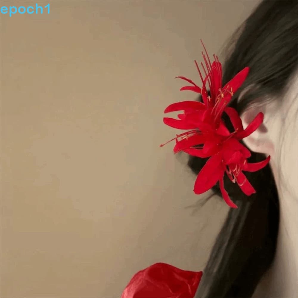 EPOCH1 Presilha de Cabelo com Flor, Presilhas de Cabelo Grandes com Flores Simuladas de Fada, Presilha de Cabelo Estilo