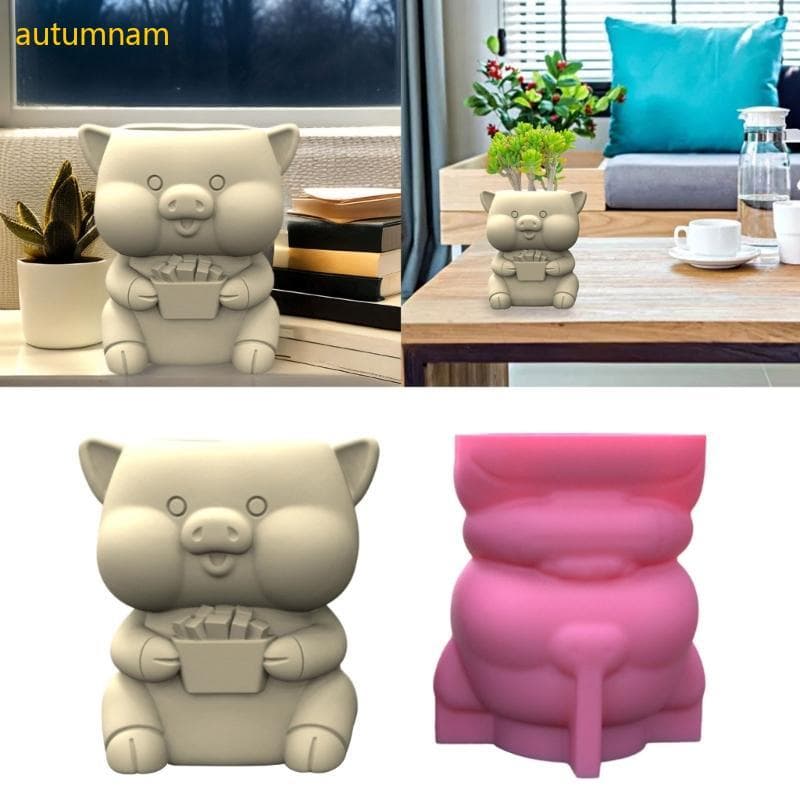Autumnam Pequeno Molde Silicone Castiçal Concreto Resina