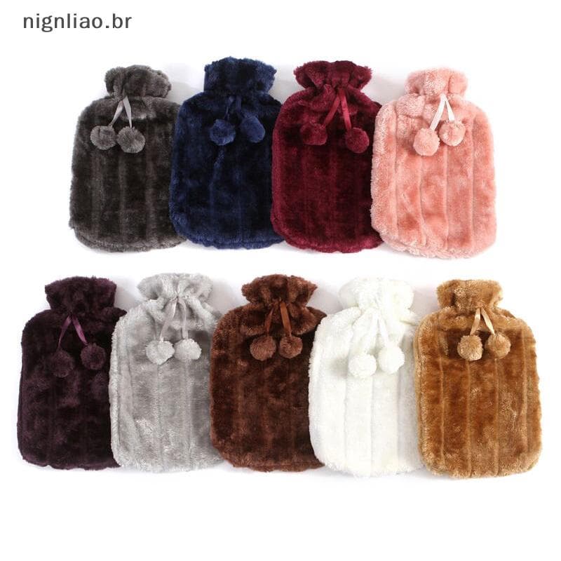 nignliao Grande 2L Capa De Garrafa De Água Quente Simulação Macia Pelúcia Bonito Ajuda A Manter Saco Isolada BR