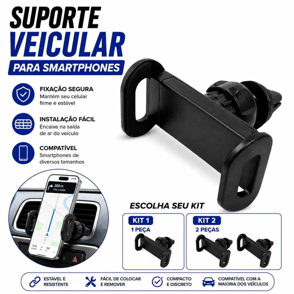 Suporte Veicular para Celular Saída de Ar Universal