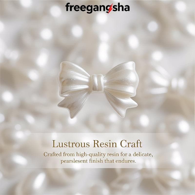 [FRE] Conjunto De Amuletos De Unhas Com Laço De Fita Branca Perolada 30 Peças Para Designs De Festa De Casamento De Mani