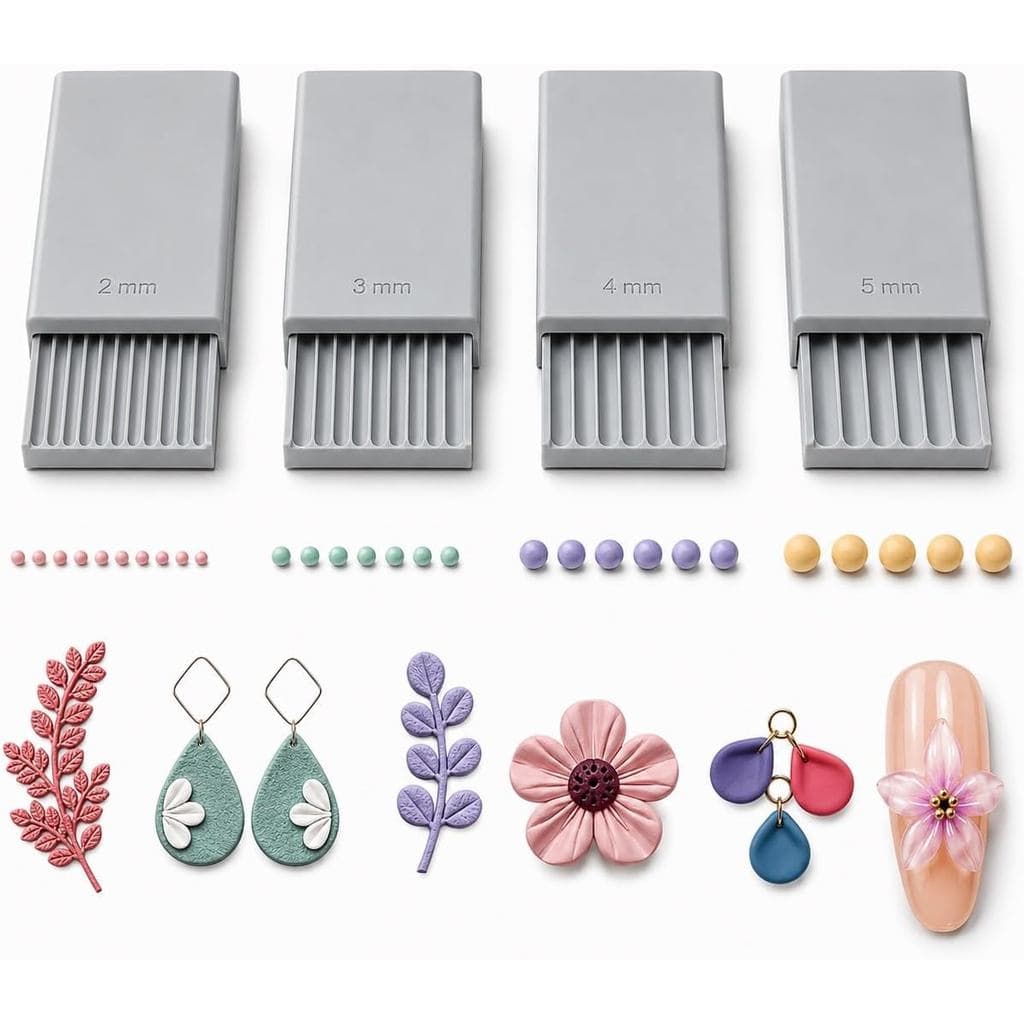 Ferramenta para Fazer Bolas de Gel de Argila para Impressão 3D, Rolo de Pérolas para Arte em Unhas para Flores de Gel 3D